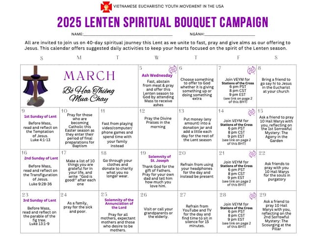 Lenten Journey 2026 | VEYM