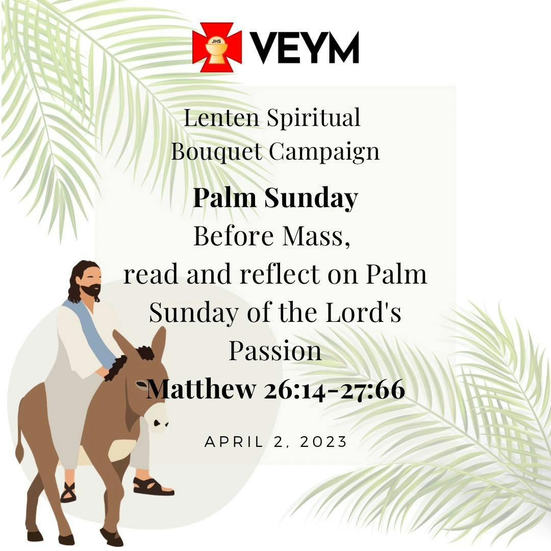 Lenten Spiritual Bouquet: Palm Sunday of the Lord's Passion