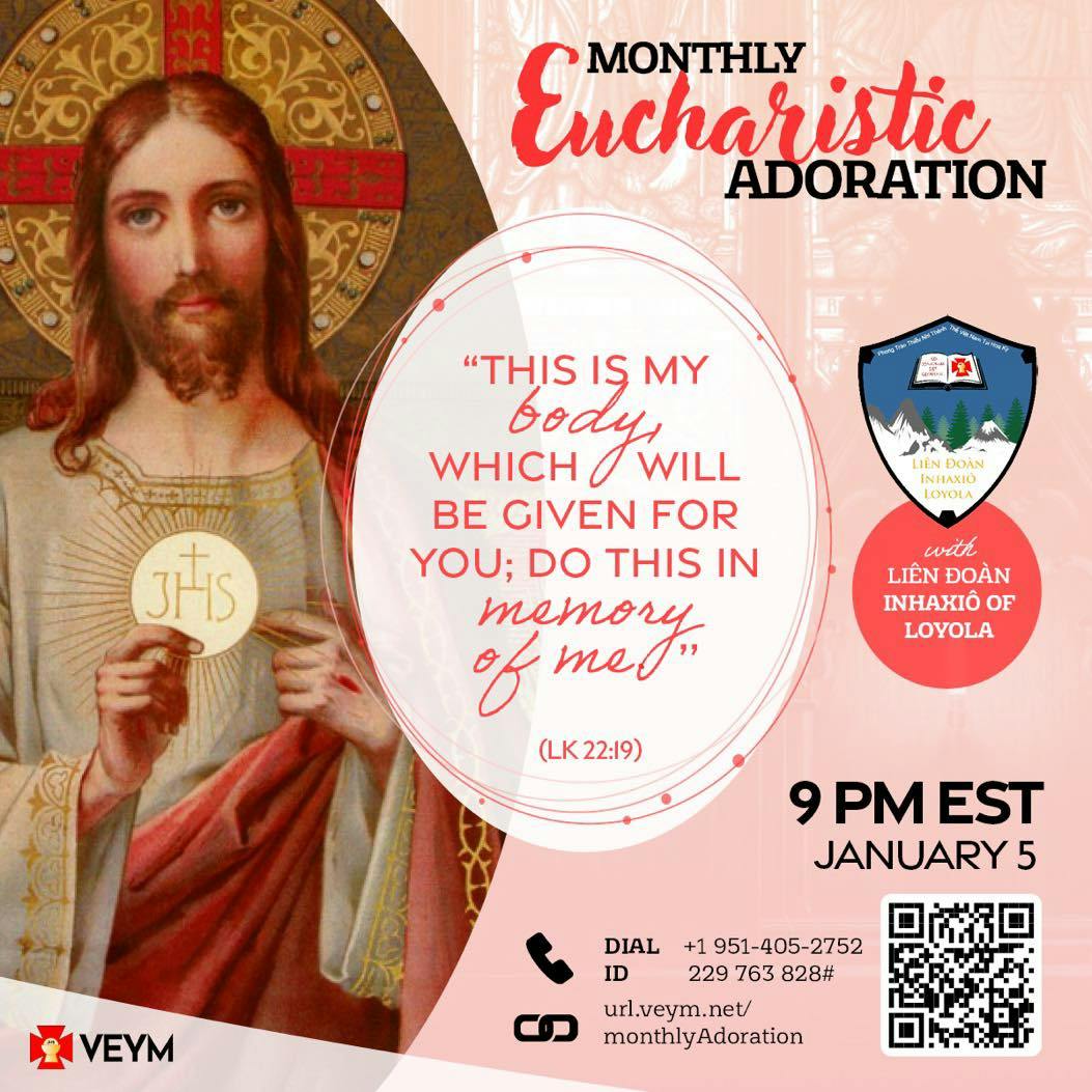 Monthly Eucharistic Adoration Tonight