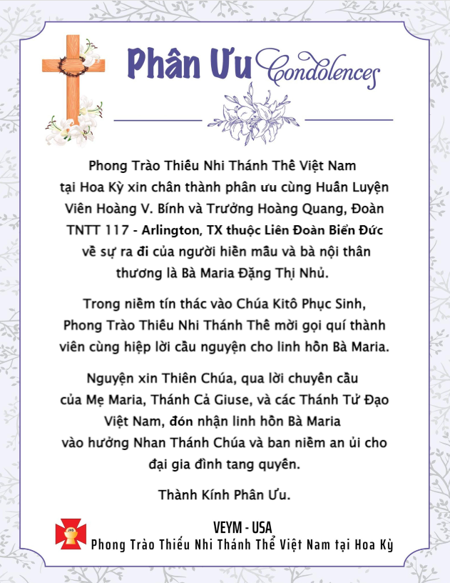 Pray for Linh Hồn Maria - Thành Kính Phân Ưu